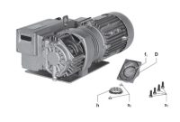Máximo Vacío 2mbar motores monofásicos y trifásicos: VCB 20: Motor 1.2 Hp capacidad 13.2CFM.